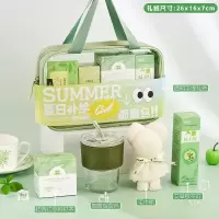 宝利腾定制夏季夏日防暑降温清凉伴手礼套装实用生活用品日化手提袋(内涵桂圆红枣枸杞茶 水杯 毛巾 驱蚊液) 10份起订