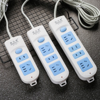 二极带线排插 纯铜线1.8米/4米小插座 耐插拔 可挂吊式插板