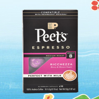 peet's Coffee皮爷原装进口Nespresso精品胶囊咖啡粒 8号 10*5.3g