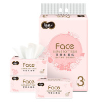 洁柔 粉Face系列抽纸 可湿水3层120抽3包M码*1提