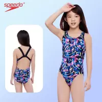 速比涛(Speedo)女童泳衣 泳池游泳衣服 连体泳衣温泉游泳衣舒适泳装