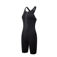 速比涛(Speedo)连体五分泳衣女新款训练竞赛显瘦复刻鲨鱼皮泳衣