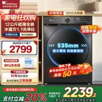 小天鹅(LittleSwan)滚筒洗衣机全自动家用12公斤大容量一级变频银离子除菌水魔方护色护形TG120V618T