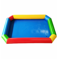 大型户外充气水池游泳池滑梯圆形定制水池水上乐园摸鱼捞鱼池加厚长5*宽4*高0.6