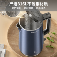 九阳(Joyoung) K20FD-W518 烧水壶热水壶电水壶2L 内外双钢316L不锈钢 大容量家用开水壶