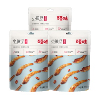 百草味 小鱼仔(香辣味)105g/袋*3 小鱼干海鲜零食即食湖南特产小吃