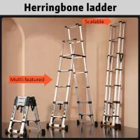 Telescoping ladder aluminum-人字梯5.8+5.8米