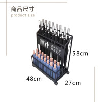商用雨伞架 轻奢金属酒店大堂学校教室雨伞收纳架存放架子沥水落地雨伞桶 A款黑色48*27*60 约放30把