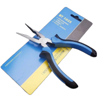 功夫门 尖嘴钳 多功用钳子6寸8寸省力尖嘴钳子 双色柄6寸