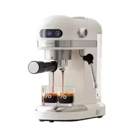 柏翠(petrus)咖啡机 PE3366 小白醒醒意式浓缩半自动咖啡机小型打奶泡