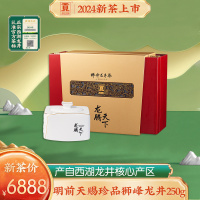 贡牌茶叶2025新茶预售 明前天赐珍品级西湖龙井绿茶龙腾天下礼盒250g