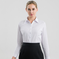 小布娘子 液氨免烫女士长袖衬衫 1件[白色]