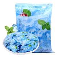 上好佳薄荷糖清凉硬糖500g*2包清新口气招待糖果袋装婚庆批喜糖(沁芯薄荷味)