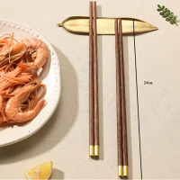 尚品双蕊实木筷子家用新款防滑木质长筷筷子 24cm*10双装