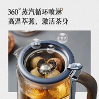 小熊(Bear)养生壶 1.2L大容量煮茶器煮茶壶 复古式木纹手柄喷淋蒸茶壶泡茶壶 f