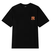 美职棒(MLB) t恤男女款复古老花系列运动休闲透气短袖 3ATSM0443-50BKS
