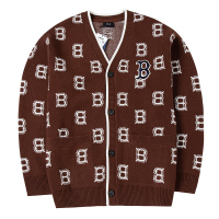 美职棒(MLB)情侣款针织复古老花开衫夹克 3AKCM0124-43BRD