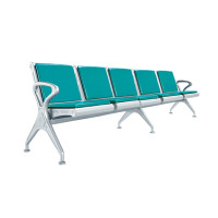 臻远5人位绿色排椅等候椅ZY-NW-JCY-24 2890*680*880(散件不含安装)