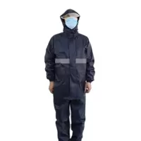 带反光条户外防水建筑工地单层分体式雨衣套装 汉盾 HD-RAC001 L码