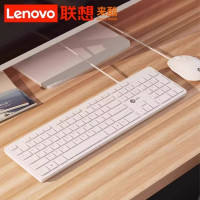 联想lenovo有线键盘鼠标套装家用打工办公台式电脑笔记本电竞轻音键鼠