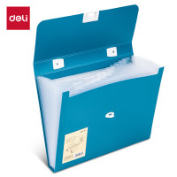 得力72593_13格风琴包(浅蓝)(个)