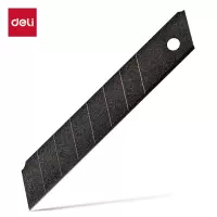 得力(deli)大号特氟龙刃美工刀片 防粘防黏裁纸刀片 18mm可替换刀片 5片/盒 TD182