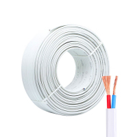 3M 电线电缆RVV 2*1.5平方国标阻燃二芯护套线白色平行线铜芯线100米