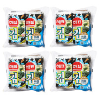 韩国海牌海飘海苔12g*4包即食紫菜片寿司包饭拌饭零食休闲食品(鱿鱼味)