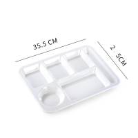 德美加深六格密胺快餐盘(35.5*25*3cm)(起订量:100)