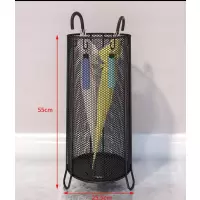 雨伞架收纳桶办公挂伞筒放置雨伞的架子 黑色(尺寸:55cm*25.5cm 大号)