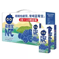 福兰农庄 蓝莓宝 NFC蓝莓复合果汁0添加剂250ml*10盒 蓝莓汁 / 箱