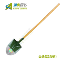 军印铁锹木柄尖头锹钢锹钢铲雪铲园林园艺工具 尖头款