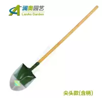 军印铁锹木柄尖头锹钢锹钢铲雪铲园林园艺工具 尖头款