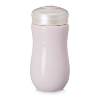 乾唐轩活瓷杯 甜心水杯茶杯陶瓷杯子送礼随手杯手工定制女士 粉红釉