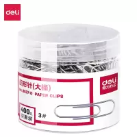 得力0037-D大桶装回形针(银)(筒) 10筒装