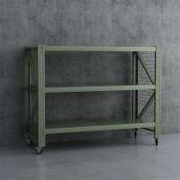 臻远 ZYJJ-HJ-073 可移动货架库房置物架带轮重型货架三层后背无网2000*700*1600mm/300kg