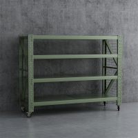 臻远 ZYJJ-HJ-083 可移动货架库房置物架带轮重型货架四层后背无网2000*800*1600mm/300kg