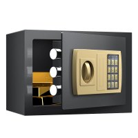 臻远ZY-NW-BXGS-02全钢实心保险柜办公防盗保险箱 高20cm黑色电子款