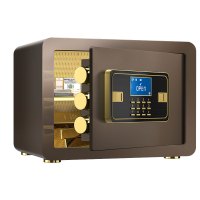 臻远ZY-NW-BXGS-11全钢实心保险柜办公防盗保险箱 高30cm咖色电子款