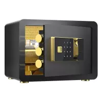 臻远ZY-NW-BXGS-13全钢实心保险柜办公防盗保险箱 高30cm黑色指纹款