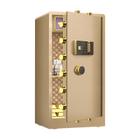 臻远ZY-NW-BXGS-54全钢实心保险柜办公防盗保险箱 高100cm金色指纹款