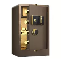 臻远ZY-NW-BXGS-50 全钢实心保险柜办公防盗保险箱 高80cm咖色指纹款