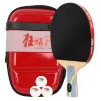 红双喜 狂飚龙PRO礼盒装国手狂飙金弓套胶成品兵乓拍HP01直拍乒乓球拍含拍套三星球