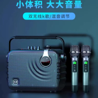 十度K6户外手提k歌音响便携式广场舞蓝牙音箱唱歌带双无线麦克风