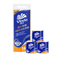 维达(Vinda) 蓝色经典 卷纸 4层加厚 家用卷筒纸巾卫生纸巾 140克10卷