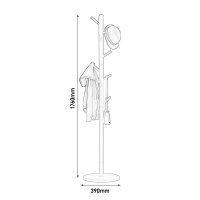 臻远ZY-YMJ-16落地衣帽架家用卧式挂衣架胡桃色圆盘
