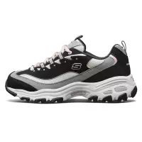 Skechers斯凯奇女鞋 新款时尚熊猫鞋休闲鞋厚底增高户外老爹鞋运动鞋13143-BKGY ZP