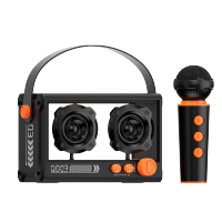 巴赫约翰QD03蓝牙音箱电脑桌面话筒音响一体机自带声卡无线k歌唱歌神器麦克风户外专业家庭ktv卡拉ok娱乐 白色琉璃