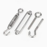 JUBKJ五金配件不锈钢花兰螺丝紧绳器M6[304材质CC型]防水防锈