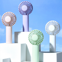 巴赫约翰DC03迷你户外手拿随身便携式可充电大风力办公学生桌面宿舍台式小电扇 3档调节 紫色